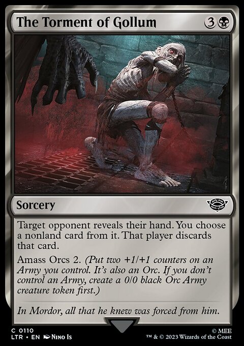 The Torment of Gollum, The Lord of the Rings: Tales of Middle-earth #110, Magic: The Gathering card