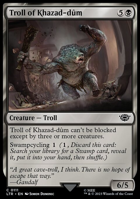 Troll of Khazad-dûm, The Lord of the Rings: Tales of Middle-earth #111, Magic: The Gathering card