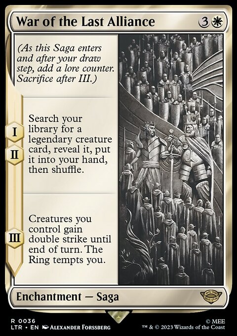 War of the Last Alliance, The Lord of the Rings: Tales of Middle-earth #36, Magic: The Gathering card