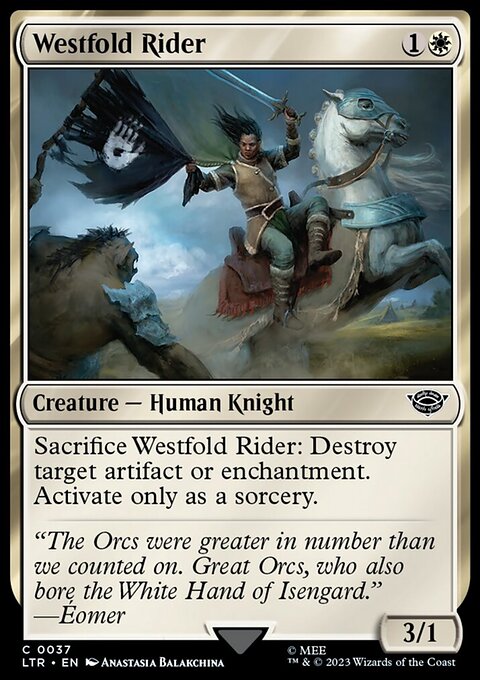 Westfold Rider, The Lord of the Rings: Tales of Middle-earth #37, Magic: The Gathering card