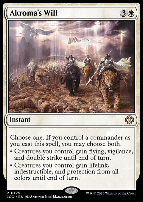 Akroma's Will, The Lost Caverns of Ixalan Commander #125, Magic: The Gathering card