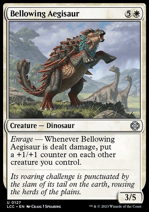 Bellowing Aegisaur, The Lost Caverns of Ixalan Commander #127, Magic: The Gathering card