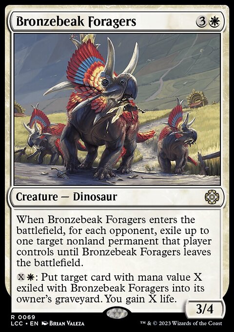Bronzebeak Foragers, The Lost Caverns of Ixalan Commander #69, Magic: The Gathering card