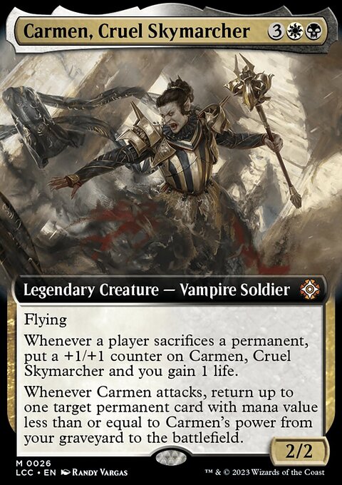 Carmen, Cruel Skymarcher, The Lost Caverns of Ixalan Commander #26, Magic: The Gathering card