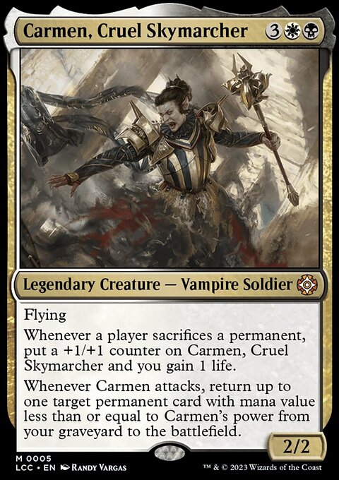 Carmen, Cruel Skymarcher, The Lost Caverns of Ixalan Commander #5, Magic: The Gathering card