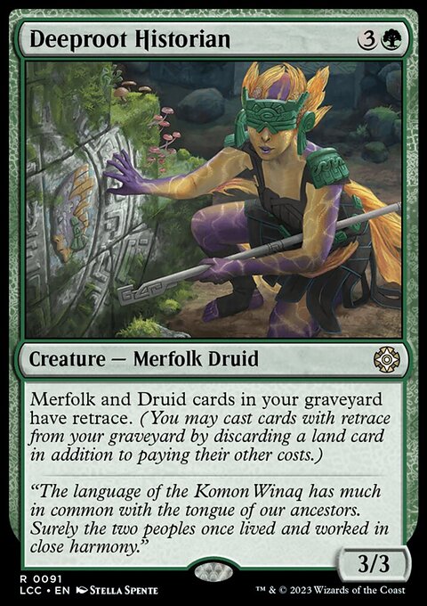 Deeproot Historian, The Lost Caverns of Ixalan Commander #91, Magic: The Gathering card