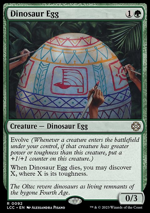 Dinosaur Egg, The Lost Caverns of Ixalan Commander #92, Magic: The Gathering card