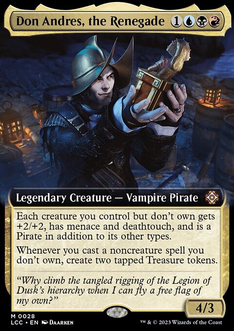 Don Andres, the Renegade, The Lost Caverns of Ixalan Commander #28, Magic: The Gathering card