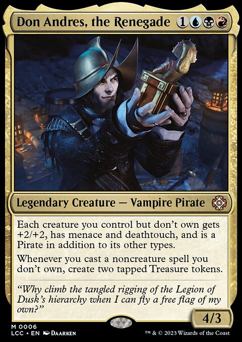 Don Andres, the Renegade, The Lost Caverns of Ixalan Commander #6, Magic: The Gathering card