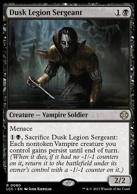 Dusk Legion Sergeant, The Lost Caverns of Ixalan Commander #80, Magic: The Gathering card