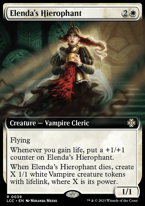 Elenda's Hierophant, The Lost Caverns of Ixalan Commander #39, Magic: The Gathering card