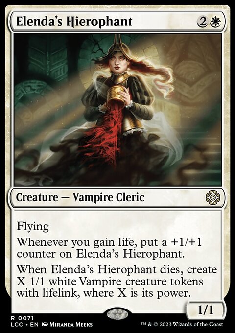 Elenda's Hierophant, The Lost Caverns of Ixalan Commander #71, Magic: The Gathering card