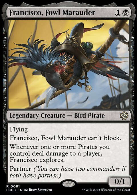 Francisco, Fowl Marauder, The Lost Caverns of Ixalan Commander #81, Magic: The Gathering card