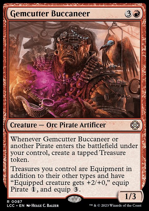 Gemcutter Buccaneer, The Lost Caverns of Ixalan Commander #87, Magic: The Gathering card