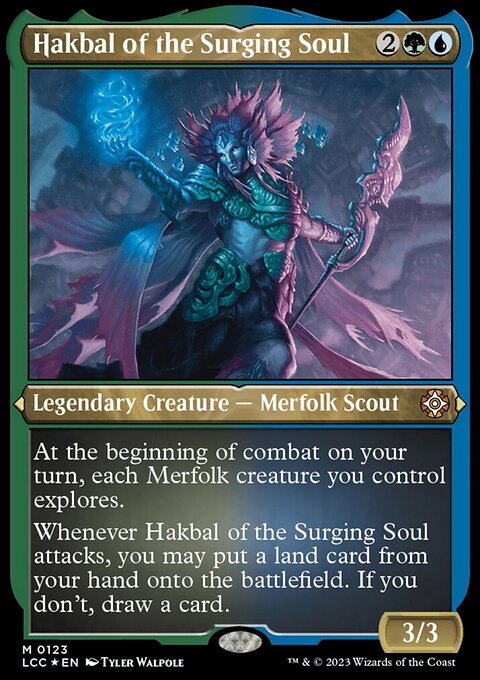 Hakbal of the Surging Soul, The Lost Caverns of Ixalan Commander #123, Magic: The Gathering card