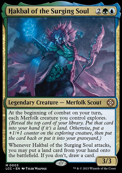 Hakbal of the Surging Soul, The Lost Caverns of Ixalan Commander #3, Magic: The Gathering card