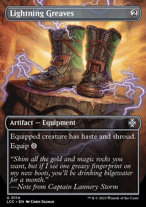 Lightning Greaves, The Lost Caverns of Ixalan Commander #114, Magic: The Gathering card