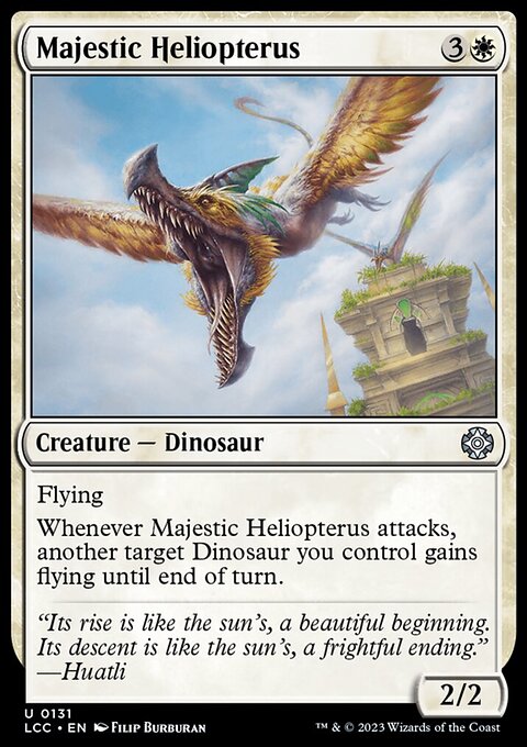 Majestic Heliopterus, The Lost Caverns of Ixalan Commander #131, Magic: The Gathering card