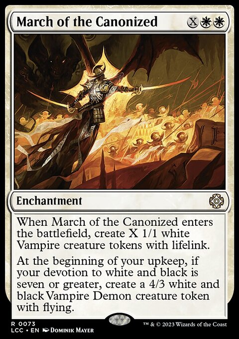 March of the Canonized, The Lost Caverns of Ixalan Commander #73, Magic: The Gathering card