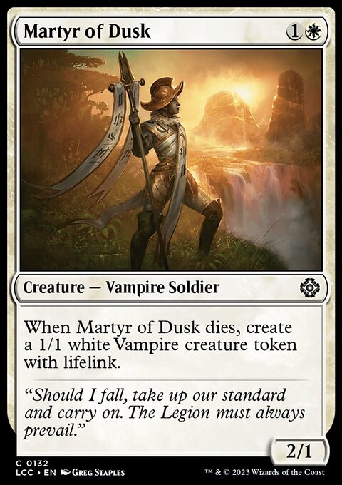 Martyr of Dusk, The Lost Caverns of Ixalan Commander #132, Magic: The Gathering card