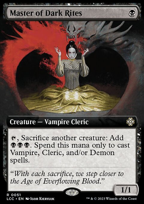Master of Dark Rites, The Lost Caverns of Ixalan Commander #51, Magic: The Gathering card