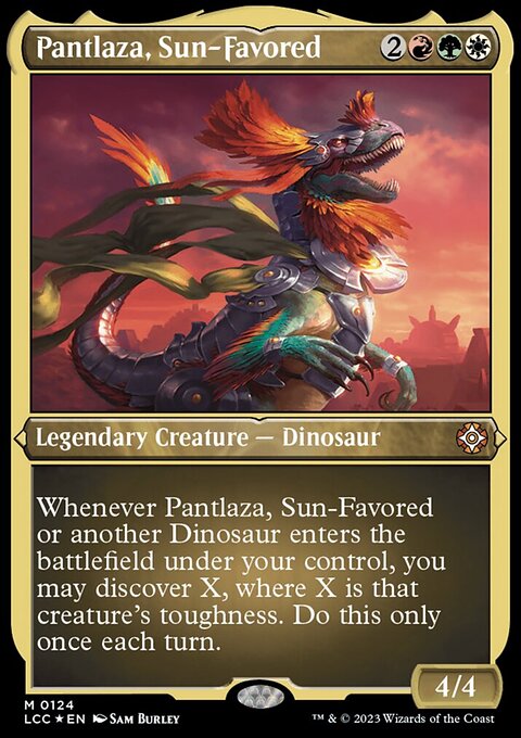 Pantlaza, Sun-Favored, The Lost Caverns of Ixalan Commander #124, Magic: The Gathering card