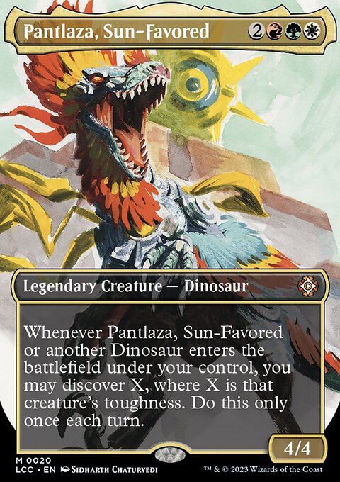 Pantlaza, Sun-Favored, The Lost Caverns of Ixalan Commander #20, Magic: The Gathering card