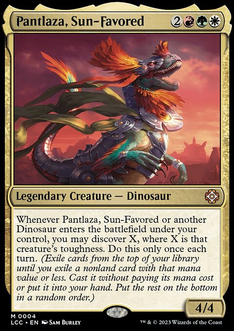Pantlaza, Sun-Favored, The Lost Caverns of Ixalan Commander #4, Magic: The Gathering card