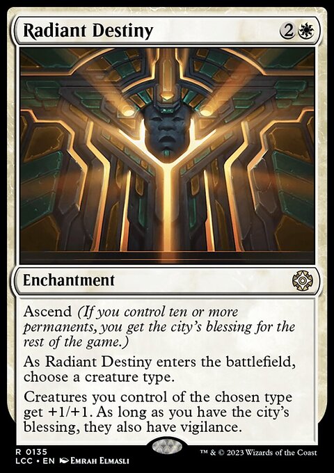 Radiant Destiny, The Lost Caverns of Ixalan Commander #135, Magic: The Gathering card