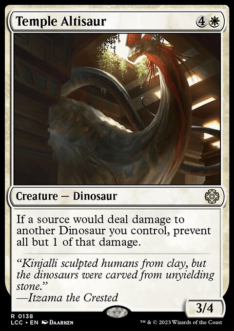 Temple Altisaur, The Lost Caverns of Ixalan Commander #138, Magic: The Gathering card