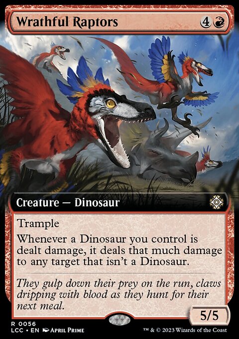 Wrathful Raptors, The Lost Caverns of Ixalan Commander #56, Magic: The Gathering card