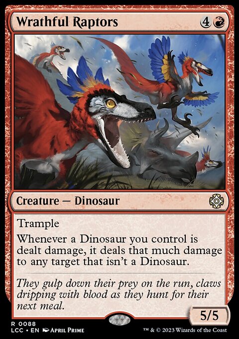 Wrathful Raptors, The Lost Caverns of Ixalan Commander #88, Magic: The Gathering card