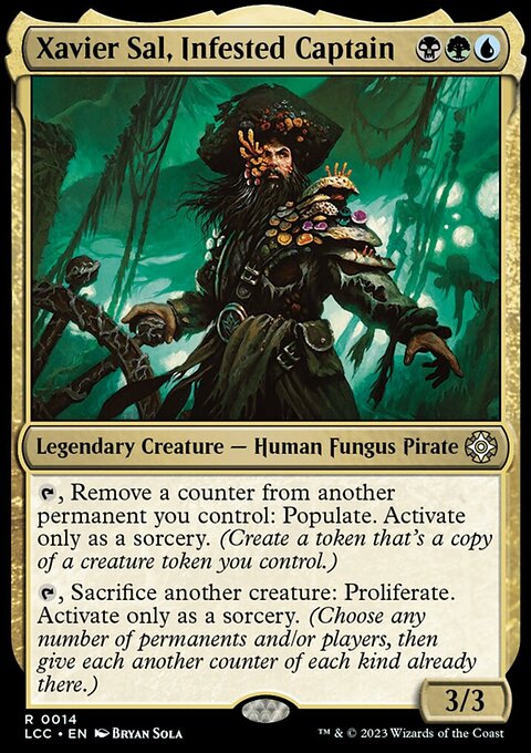 Xavier Sal, Infested Captain, The Lost Caverns of Ixalan Commander #14, Magic: The Gathering card