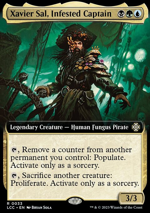 Xavier Sal, Infested Captain, The Lost Caverns of Ixalan Commander #33, Magic: The Gathering card