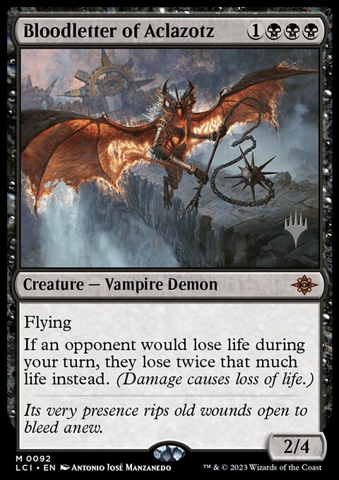 Bloodletter of Aclazotz, The Lost Caverns of Ixalan Promos #92p, Magic: The Gathering card