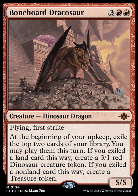 Bonehoard Dracosaur, The Lost Caverns of Ixalan Promos #134p, Magic: The Gathering card