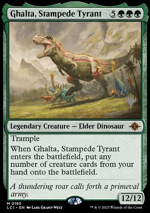 Ghalta, Stampede Tyrant, The Lost Caverns of Ixalan Promos #185p, Magic: The Gathering card