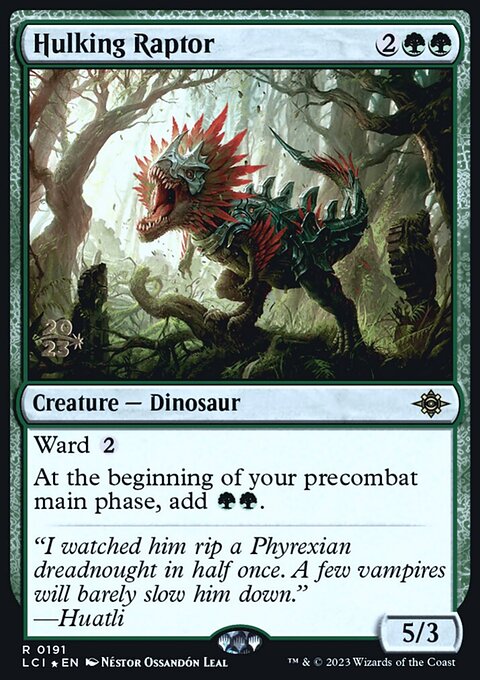 Hulking Raptor, The Lost Caverns of Ixalan Promos #191s, Magic: The Gathering card