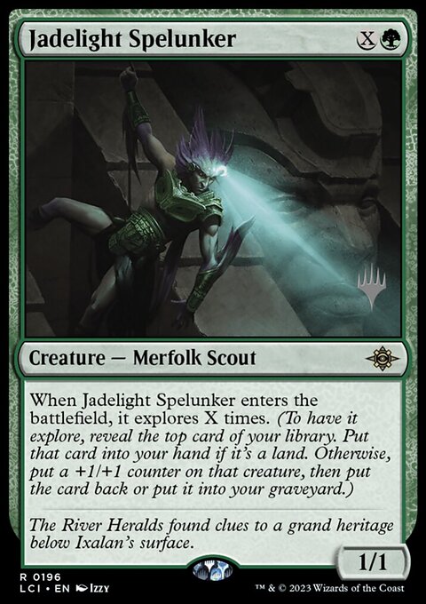 Jadelight Spelunker, The Lost Caverns of Ixalan Promos #196p, Magic: The Gathering card