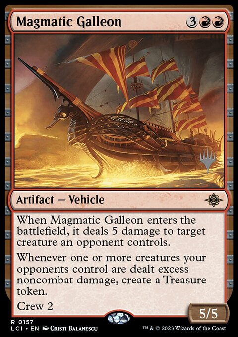 Magmatic Galleon, The Lost Caverns of Ixalan Promos #157p, Magic: The Gathering card