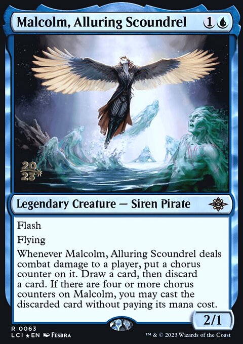 Malcolm, Alluring Scoundrel, The Lost Caverns of Ixalan Promos #63s, Magic: The Gathering card