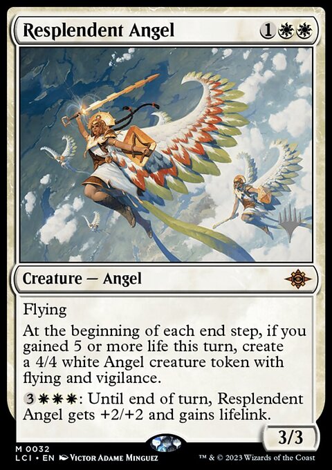 Resplendent Angel, The Lost Caverns of Ixalan Promos #32p, Magic: The Gathering card