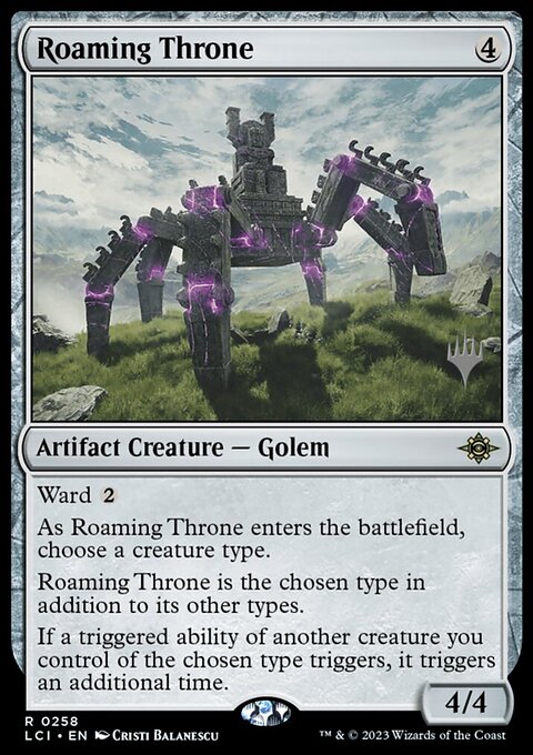 Roaming Throne, The Lost Caverns of Ixalan Promos #258p, Magic: The Gathering card