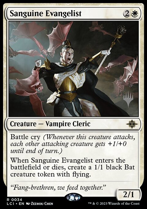 Sanguine Evangelist, The Lost Caverns of Ixalan Promos #34p, Magic: The Gathering card
