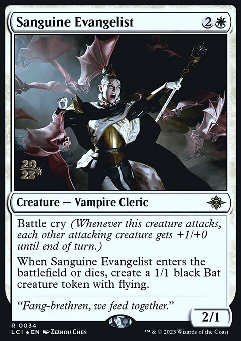 Sanguine Evangelist, The Lost Caverns of Ixalan Promos #34s, Magic: The Gathering card
