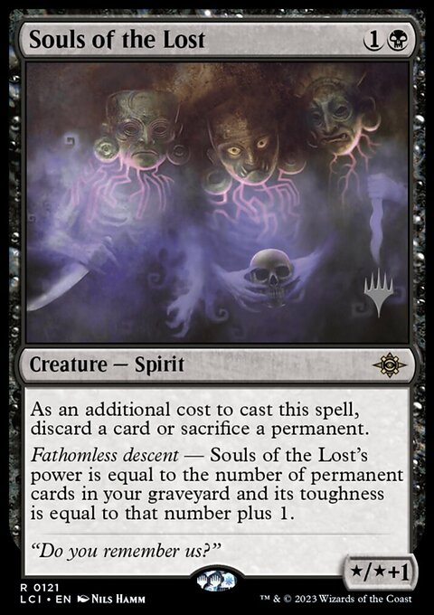 Souls of the Lost, The Lost Caverns of Ixalan Promos #121p, Magic: The Gathering card