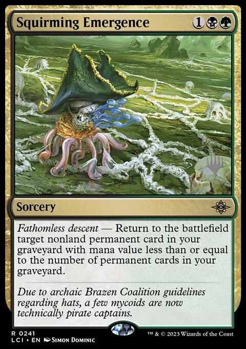 Squirming Emergence, The Lost Caverns of Ixalan Promos #241p, Magic: The Gathering card
