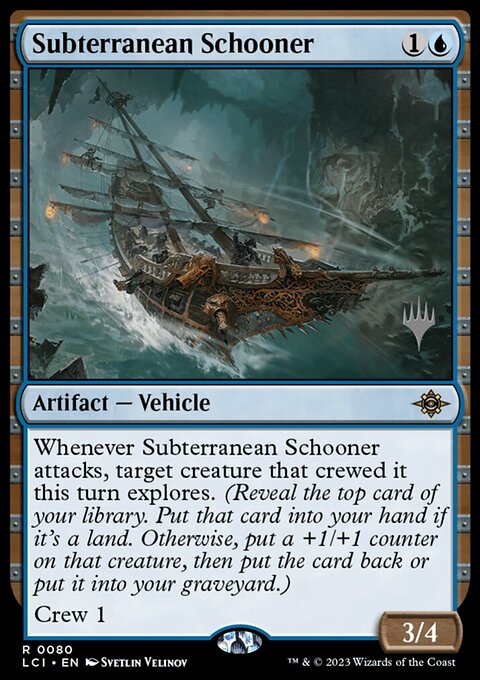 Subterranean Schooner, The Lost Caverns of Ixalan Promos #80p, Magic: The Gathering card