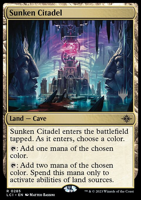 Sunken Citadel, The Lost Caverns of Ixalan Promos #285p, Magic: The Gathering card