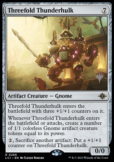 Threefold Thunderhulk, The Lost Caverns of Ixalan Promos #265p, Magic: The Gathering card